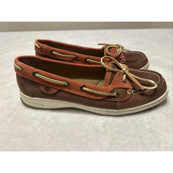 Sperry Top Sider Boat Shoes Women’s 8.5 M Angelfish Brown Leather Casual 9102138 - Picture 1 of 9